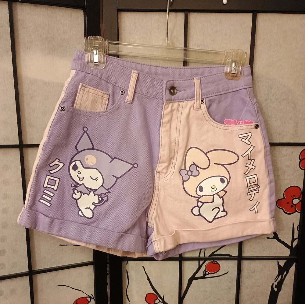 🆕 MY MELODY & KUROMI Jeans Shorts Size 1